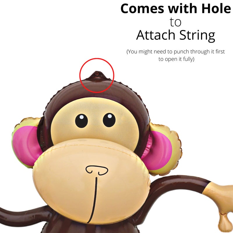 4E's Novelty Inflatable Monkeys (4 Pack) 27 Inch Large Monkeys Inflatables For Jungle Decor  Safari Birthday Decorations  Kids Animal Party Supplies  Baby Shower Favors By 4E's Novelty - Image 5